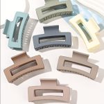 Tawakkal Mart 7 Pcs Big Hair Claw Clips 3.4" Non-slip Big Square Matte for Women Girls, Strong Hold Banana Clips for Thick Thin Hair