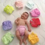 GP 1Pcs Baby Cloth Diapers One Size 0-24 Months Adjustable Washable Reusable for Baby Girls and Boys