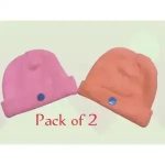 GP PACK OF 2 BABY CAPS Unisex Winter Cap[RANDOM COLOUR+RANDOM DESIGNS]