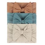 3Pcss Newborn Baby Headband Soft Bows Elaastic Headbands Hair Band Kids Turban Hair Accessories