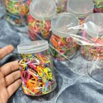 hair rubber jar for kids and girls(mix multi colours)