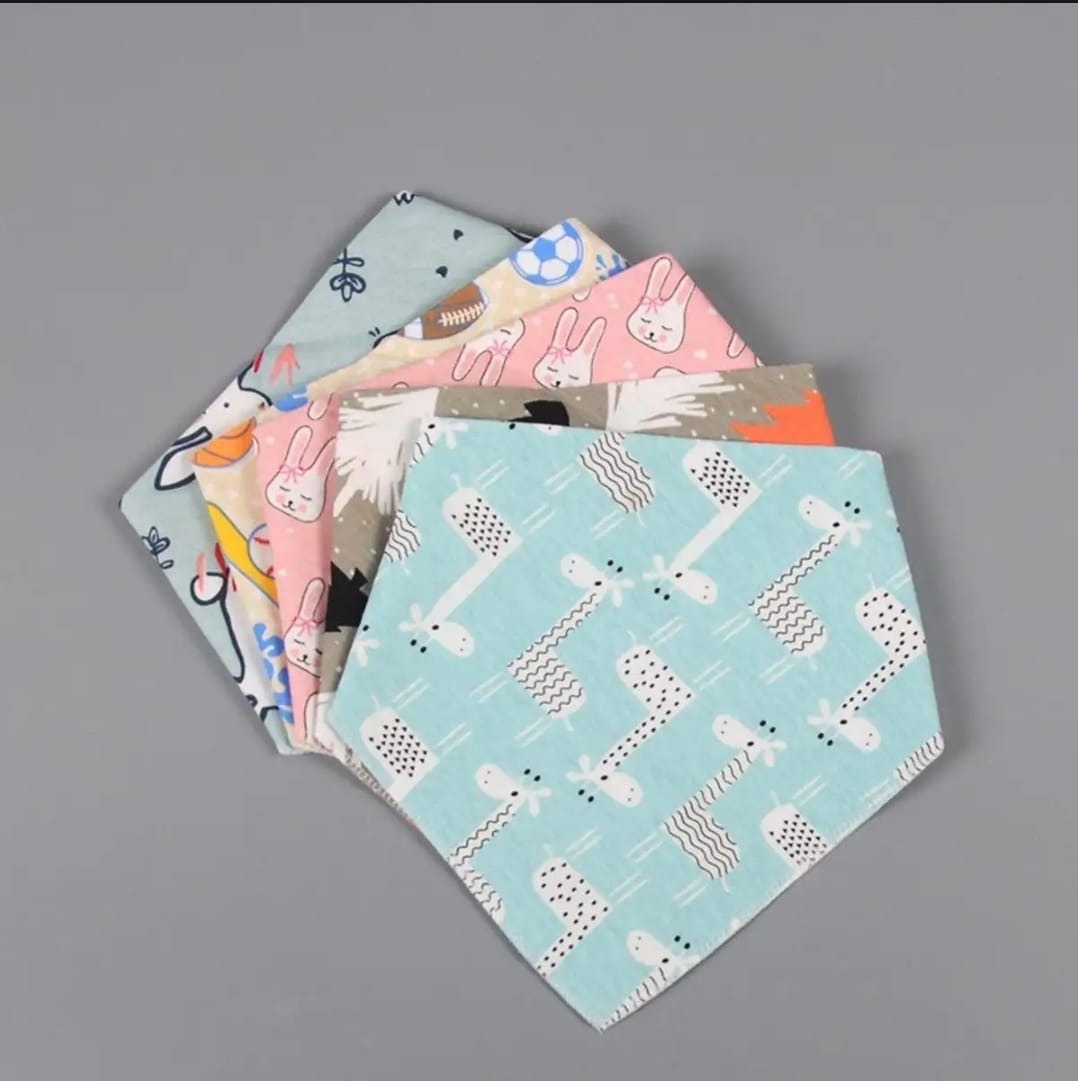 imgi_55_919abbf0d7399c60030a603034a293a5 GP Cotton Saliva Towel Bibs Triangle Shape Towel For Children Randomly Sent - Image 1