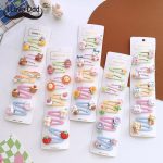 Tawakkal Mart 10pcs/Set Cute Colorful Cartoon Hair Clips for Girls Lovely Hair Ornament Barrette Hairpins Fashion BB Clips Hair Accessories