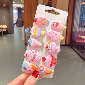 imgi_55_b8d657567629cd6ee7f859419b67376e Tawakkal Mart 10 PCS Hair Accessor Baby Hair Clips Girls Hair pins Cute Rainbow kids girls - Image 1
