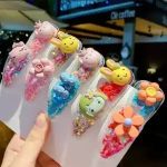 GP 10PCS/Set Girls Cute Colorful Cartoon Flower Fruit Hairpins Kids Hair Ornament Headband Hair Clips Fashion Hair Accessories