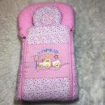 GP High Quality Darling Baby Sleeping Bag Embroidered with 1 Pillow - Carry Bag - Crib 0-1 Year Infant Portable Baby Cots Net Infant Sleeping Bag - baby bistar gaddi -
