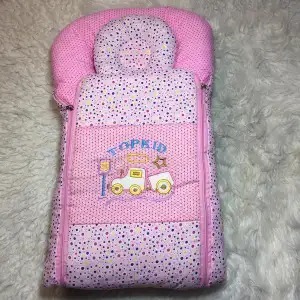 imgi_55_efbbab8cfc9dc23254bc3f77a374c6 GP High Quality Darling Baby Sleeping Bag Embroidered with 1 Pillow - Carry Bag - Crib 0-1 Year Infant Portable Baby Cots Net Infant Sleeping Bag - baby bistar gaddi - - Image 1