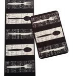 2 Pcs Set Kitchen Mat | Kitchen Water Absorbent Anti Slip Mat & Runner | Kitchen Mat | Water Absorbent Mat | water Absorbent non-slip Mat | long Beside Area Mat | washable Mat | Random color | Mat |