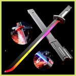 Sparkable LED Talwar sword 31.5 Inch ,LED talwar smoke toy ,wanderer light lightsaber ,cyberpunk worrier blade