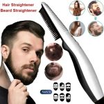 Womdee Beard Straightener Brush Hair Straightening Comb Portable Straight Beard Comb ktein Men's Quick Beard and Hair Straightener Comb - Electric Beard Styler Beard Gel - Image 2