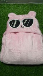 High Quality Imported Winter Baby Cartoon Character Hooded Blanket Super Soft Fluffy Hood Bedding Character Hood Blanket Cartoons Animal Wrapping Shawl For Infant Newborn Toddlers Swaddle Stroller Wrap - Image 2
