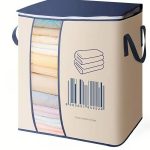 Barcode Pattern, Bedsheet and Blanket Storage Box, Foldable Travel Bag for Women, Handbags, and Luggage - Image 2
