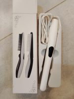 Womdee Beard Straightener Brush Hair Straightening Comb Portable Straight Beard Comb ktein Men's Quick Beard and Hair Straightener Comb - Electric Beard Styler Beard Gel - Image 3