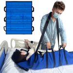 Positioning Bed Pad with Handles Washable Draw Sheets for Hospital Bed Ridden Patient Clothes Waterproof Glide Sheets for Patients Moving Pad for Lifting & Transfer Sheet 44" x 27" Inches