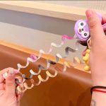 Flower Decor Hair Tie for Girls Adorable Spiral Hair Ties for Girls No Crease Stretchy Ponytail Holders with Cute Bowknots Hearts Flowers Traceless Hair Accessories for High for Southeast for Kids - Image 3