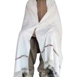 Kashmiri Dhussa Shawl For Men Wool Shawls Warm Shawl Winter Shawl Chader White - Image 4