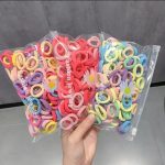 Tawakkal Mart 100 PCs Thumb Hair Ring Seamless Towel Ring Not Hurt Hair High Elasticity Rubber Band Cute Leather Band Girls Basic Headband By Tawakkal Mart - Image 2