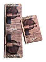 2 Pcs Set Kitchen Mat | Kitchen Water Absorbent Anti Slip Mat & Runner | Kitchen Mat | Water Absorbent Mat | water Absorbent non-slip Mat | long Beside Area Mat | washable Mat | Random color | Mat | - Image 5