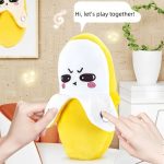 Banana Baby Beat Sensing Creative Fruit Novelty Parent-Child Musical Interactive Piano Toy Plush Doll