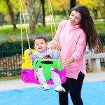 3-in-1 Baby Swing Seat, Toddler Swing, Anti-Flip Snug & Secure Detachable Infants to Teens Kids Swing Seat for Outside Playground, Blue