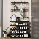 Shoe Rack 5 Layer With Coat Rack