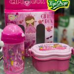 High Quality 2 in 1 Water Bottle and Lunch Box Gift Set | Gift Box | School Water Bottle and Lunch Box Gift Set Kids School Lunch Box School Tiffin Box and Water Bottle With Spoon - Image 2