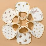 GP Cute U-shaped Baby Bibs Apron Soft Cotton Gauze Print Infant Saliva Towel Newborn Scarf Feeding Burp Cloths