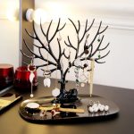 New Tree Jewelry Display StandOrganizer | Earring, Necklace, Ring Holder Tray | Deer Shape Jewelry Storage Rack for Makeup Table | Desktop Accessories Organizer for Bracelets, Cosmetics & Small Items - Image 2