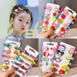 Fashion Vibe 10 pcs Unicorn Ice Cream Hair Clips Set Baby Hairpin For Kids Girls Toddler Barrettes Hair Accessories