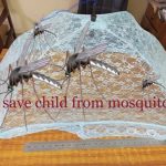 Polyester Kids Mosquito Net for Baby Umbrella Style Full Cover up for 0 to 36 Months Baby, Foldable and Portable Mosquito Net for Toddler and Babies
