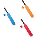 Soft Foam Cricket Bat & Ball Set For Kids (Pack of 1) (Assorted Colors)