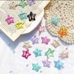 Tawakkal Mart 20pcs/10pcs Dopamine Pentagram Drip Oil Hair Clips Female Side Bangs Clip Hairpin Broken Hair BB Cip Small Card By Tawakkal Mart - Image 2