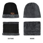 Winter Beanie Hat for Men Knitted Hat Winter Cap Beanie Women Thick Wool Neck Scarf Cap Balaclava Mask Bonnet Hats Set - Image 3