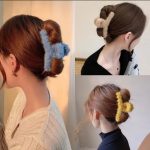 Claw Clip Crossing Teeth Soft Cute Big Hair Clip