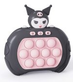 Quick Push Pop It Game Console Pikachu & Kuromi Popsocket Electronic Pushit Pro Super Bubble Pop Game Light Push Up Poplight Antistress Fidget Toys with Box