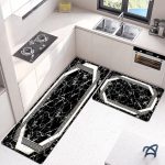 2 Pcs Set Kitchen Mat | Kitchen Water Absorbent Anti Slip Mat & Runner | Kitchen Mat | Water Absorbent Mat | water Absorbent non-slip Mat | long Beside Area Mat | washable Mat | Random color | Mat | - Image 6