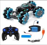 RC Stunt Car, 2.4GHz 4WD Remote Control Gesture Car Sensor Toy, Double Sided Rotating Off Road Vehicle 360° Flips with Lights Music, for Boys & Girls, Multi - Image 2