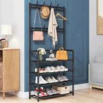 Shoe Rack 5 Layer With Coat Rack - Image 4