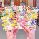 14pcs/set Girls Cute Cartoon Fruit Barrettes Children sweet Hairpins fashion hair accessories kids hair clip