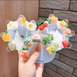 10pcs set Cartoon Animals Fruit Hairpins hair clips Headwear Hair Accessories kids Gift - Image 4