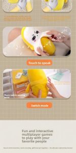 Banana Baby Beat Sensing Creative Fruit Novelty Parent-Child Musical Interactive Piano Toy Plush Doll - Image 6