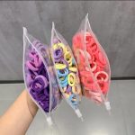 Tawakkal Mart 100 PCs Thumb Hair Ring Seamless Towel Ring Not Hurt Hair High Elasticity Rubber Band Cute Leather Band Girls Basic Headband By Tawakkal Mart - Image 5
