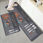 2 Pcs Set Kitchen Mat | Kitchen Water Absorbent Anti Slip Mat & Runner | Kitchen Mat | Water Absorbent Mat | water Absorbent non-slip Mat | long Beside Area Mat | washable Mat | Random color | Mat | - Image 7