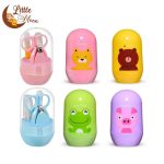 Tawakkal Mart 4Pcs/set Baby Nail Care Set Cute Cartoon Child Scissors Infant Nail Clipper Daily Newborn Nail Shell Shear Manicure Kit
