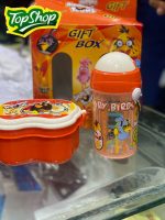 High Quality 2 in 1 Water Bottle and Lunch Box Gift Set | Gift Box | School Water Bottle and Lunch Box Gift Set Kids School Lunch Box School Tiffin Box and Water Bottle With Spoon - Image 5
