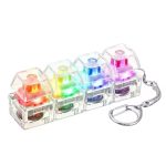 4 Keys Mechanical Keyboard Switch Clicker Keychain with RGB LED Light | Fidget Clicker Toy | Stress Relief Keychain | Portable Mechanical Switch Keyboard Clicker - Image 2