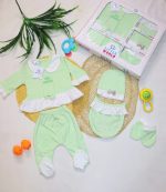 Baby Gift Set Suit 06 Items (swaddle wrap, romper, Shirt, Pajama, Cap, Bib) Baby Gift pack/ New born Baby Set - Image 3