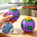 Stress Relief Toy 3D Gear Press to Spin Fidget Ball | Anti Stress Sensory Toy | Kids & Adults Hand Spinner Ball | ADHD Anxiety Relief |