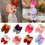 3Pcs/Set Big Bows Floral Headband Soft Elastic Nylon Newborn Baby Girl Headbands Cute Bowknot Cloth Kids Girls Hair Accessories - Image 6