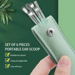 Professional 6 Pcs Stainless Steel Ear Wax Removal Kit, Reusable Ear Pick Tools, Spiral & Spring Earwax Extractor for Adults & Children, Portable Ear Hygiene Tool Set with Storage Bag, Non-Slip & Safe Design - Image 8